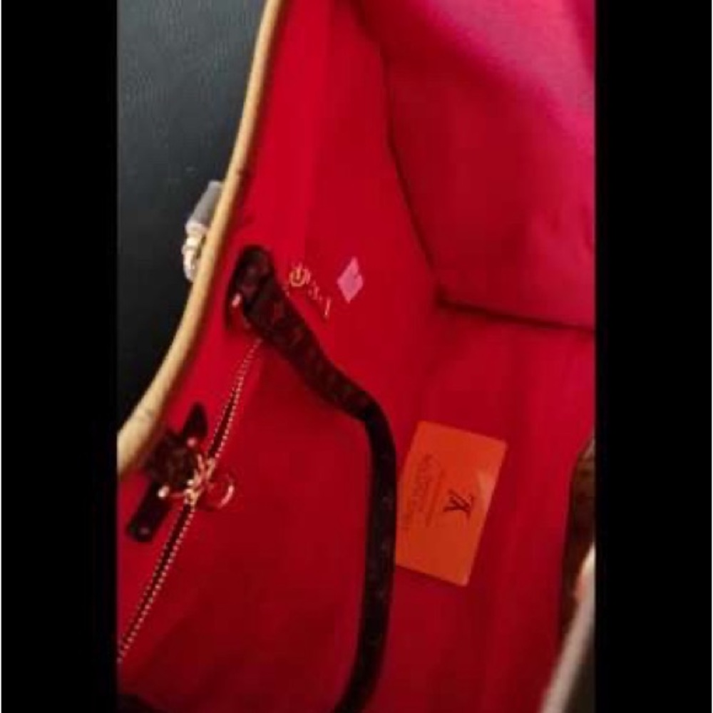 Red and Brown Designer Handbag